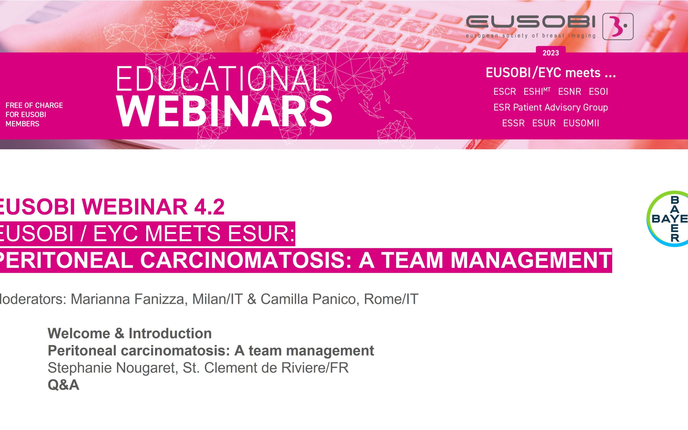 4.2 / …meets ESUR: Peritoneal carcinomatosis: A team management
