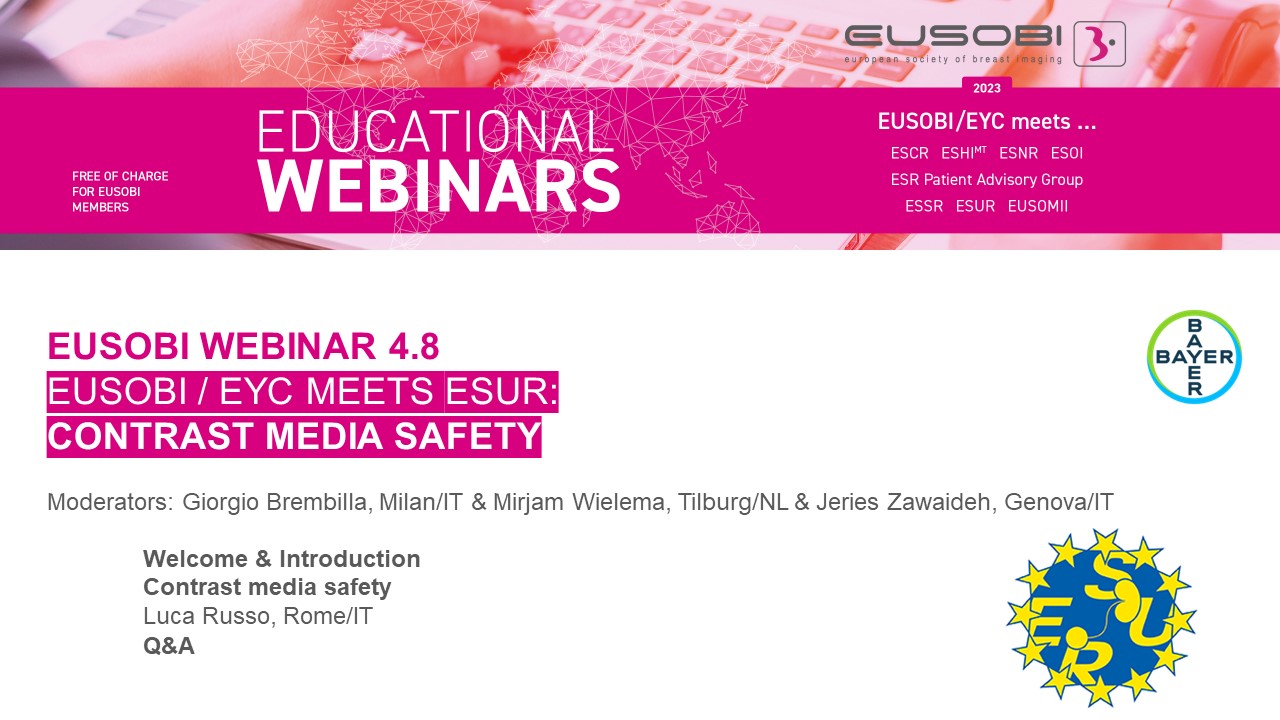 4.8 / …meets ESUR: Contrast Media Safety